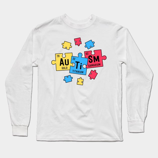 Autism Shirts For Teachers SPED Periodic Table Elements Long Sleeve T-Shirt by 14thFloorApparel